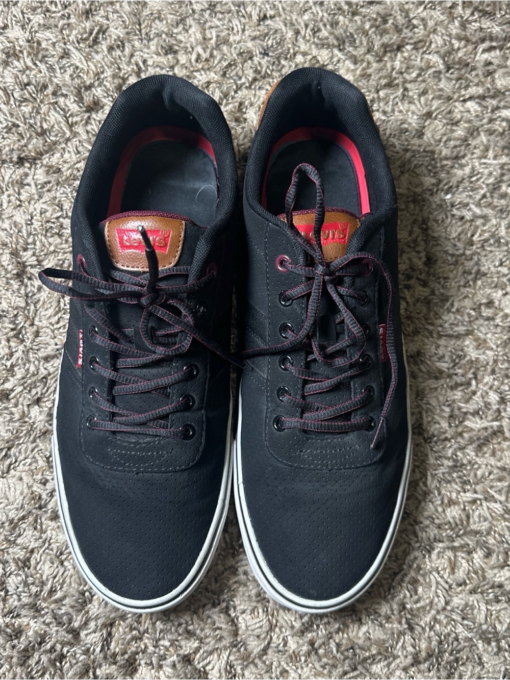 Levi's Men's Black Low-Top Suede Sneakers Size 13